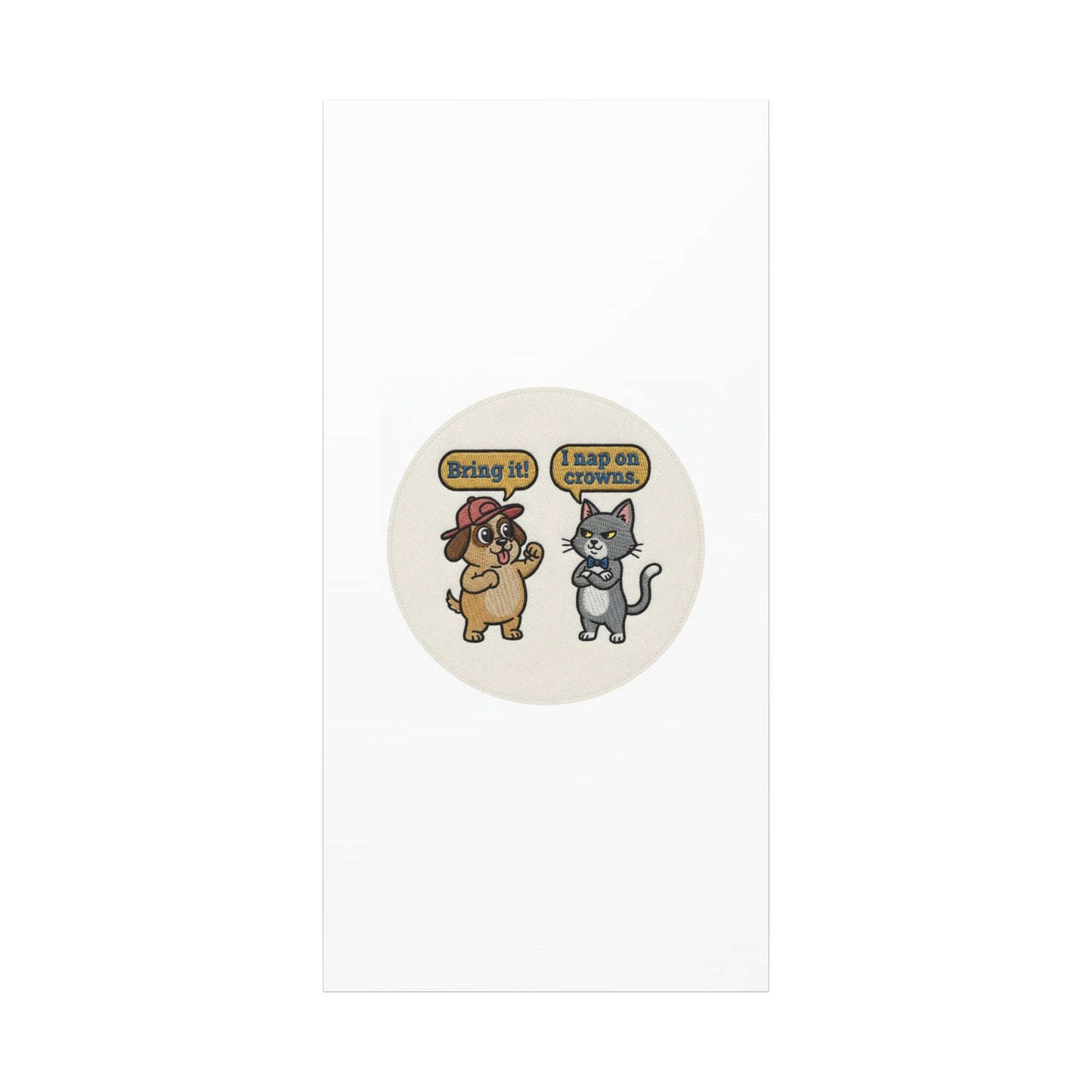 Funny Cat vs Dog Canvas | Pet Rivalry Wall Art