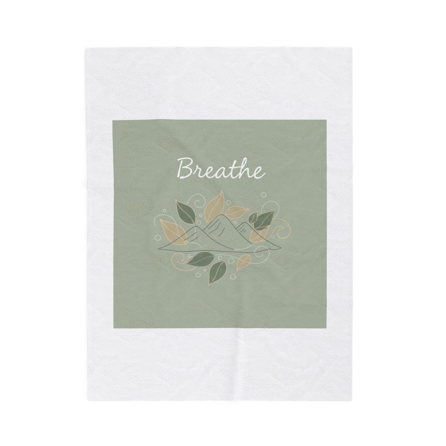 Breathe Mountain Line Blanket | nature vibes, calming forest symbols