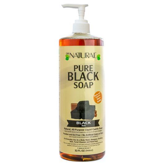 Dr. Natural Pure Castile Liquid Black Soap - 32 Fl Oz