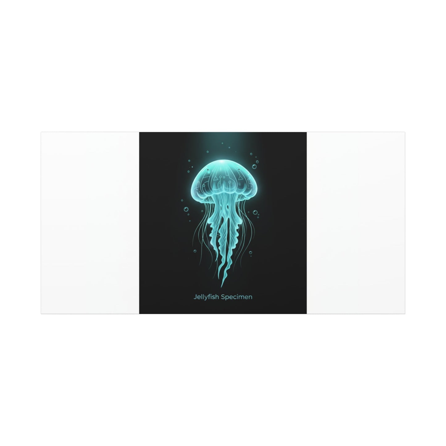 Bioluminescent Jellyfish Art Canvas | Deep Sea Aesthetic, Neon Glow