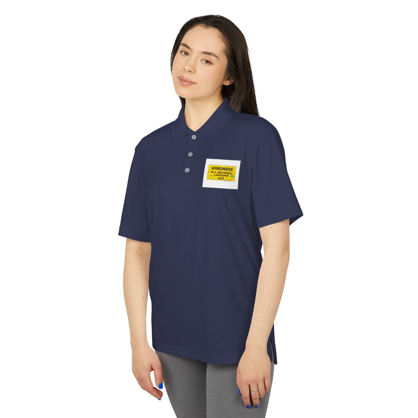 Kindness Is a Universal Language Golf Polo — Motivational Golf Shirt