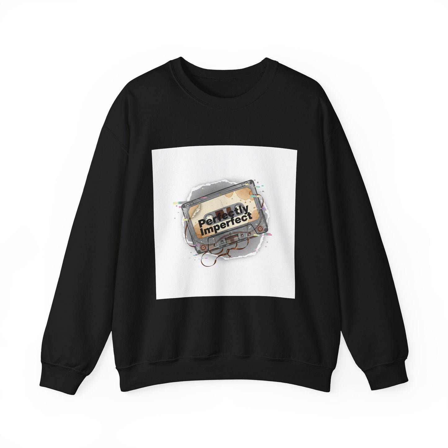 Glitch Tape 'Perfectly Imperfect' Sweatshirt | Analog Error, VHS Static