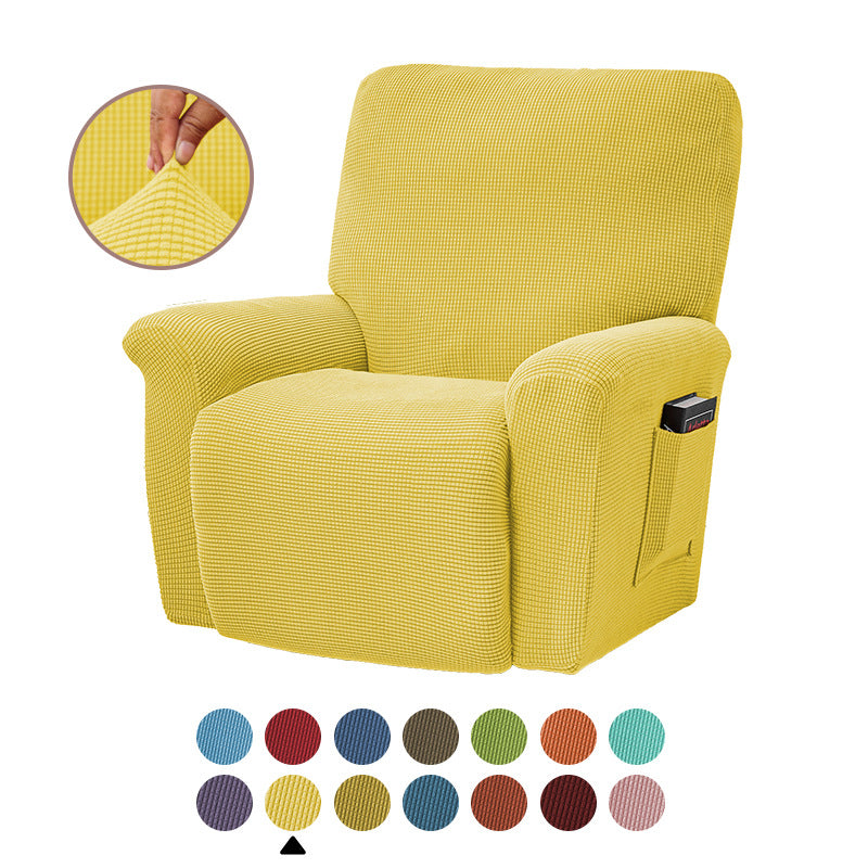 New Solid Color Corn Fleece Stretch Tight-Packed Four Seasons Sofa Cover Split