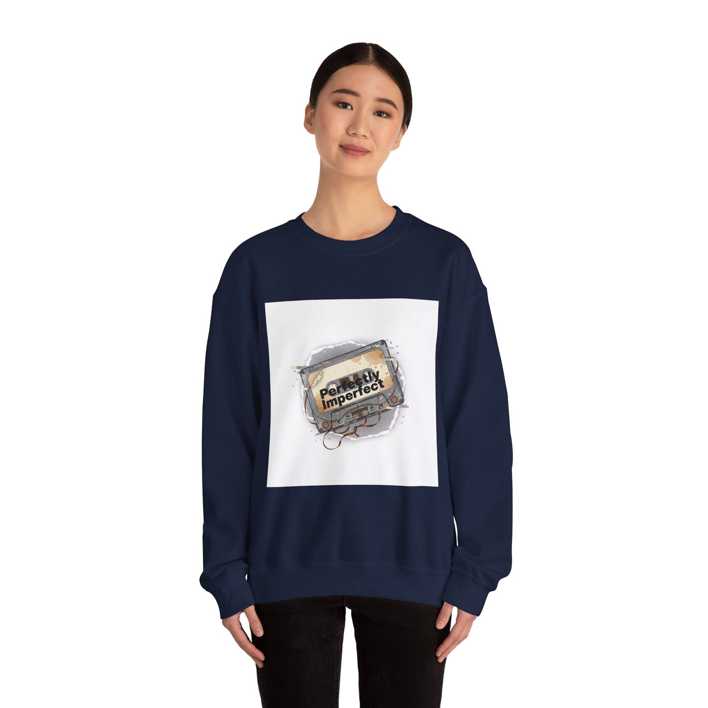 Glitch Tape 'Perfectly Imperfect' Sweatshirt | Analog Error, VHS Static