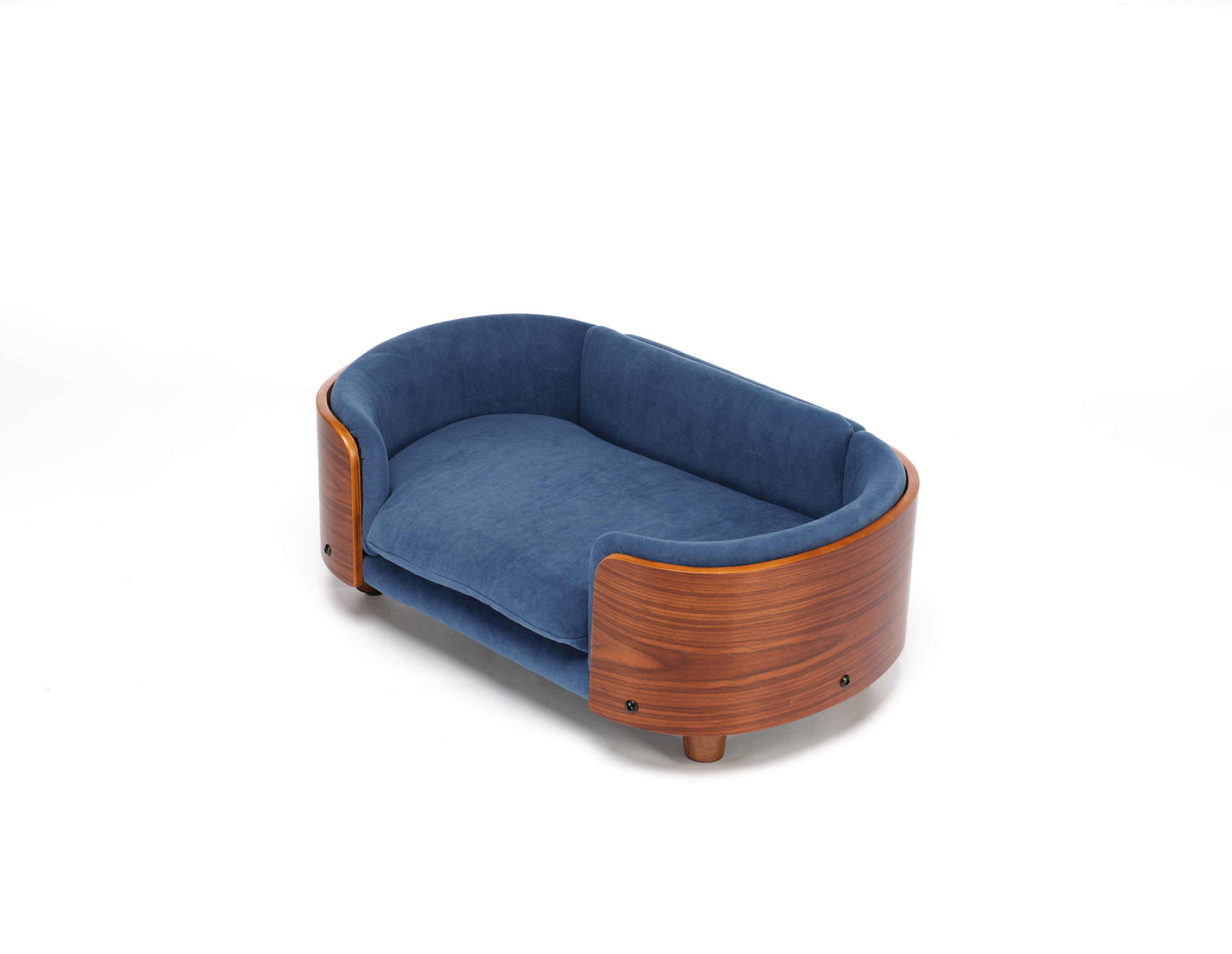 Scandinavian Style Elevated Dog Bed Pet Sofa with Solid Wood Legs and