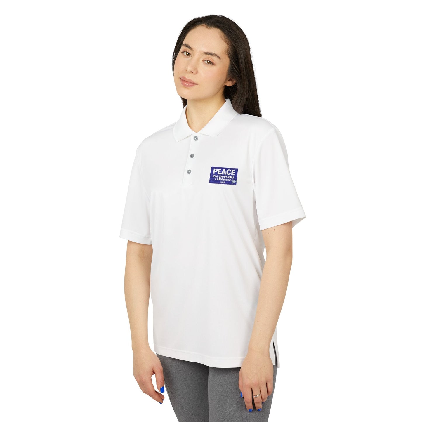 Peace Is a Universal Language Golf Polo — adidas Performance Polo