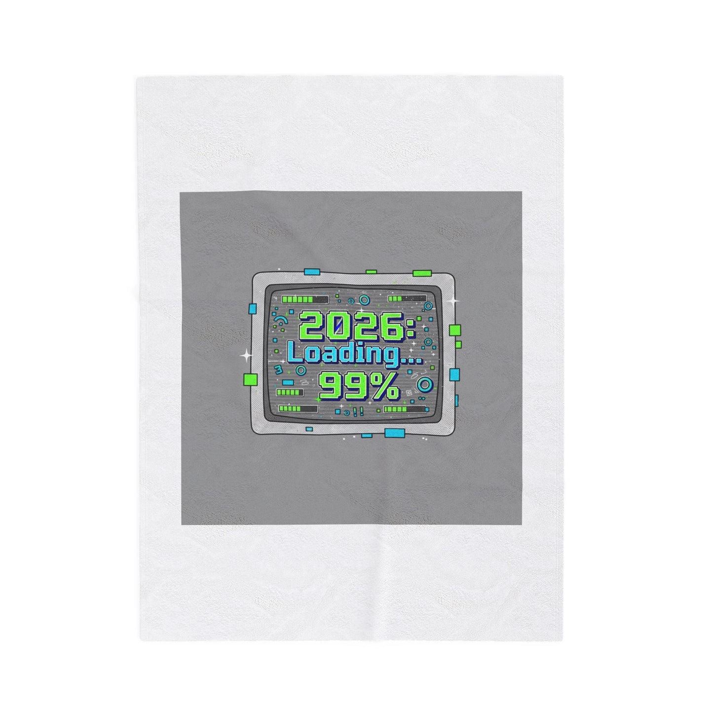 2026 Loading 99% Blanket | NYE countdown, retro system interface