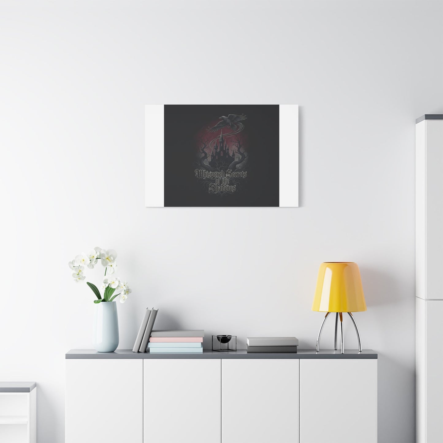 Whispered Secrets of the Shadows Castle Wall Art, Matte Canvas | Gothic Medieval Decor