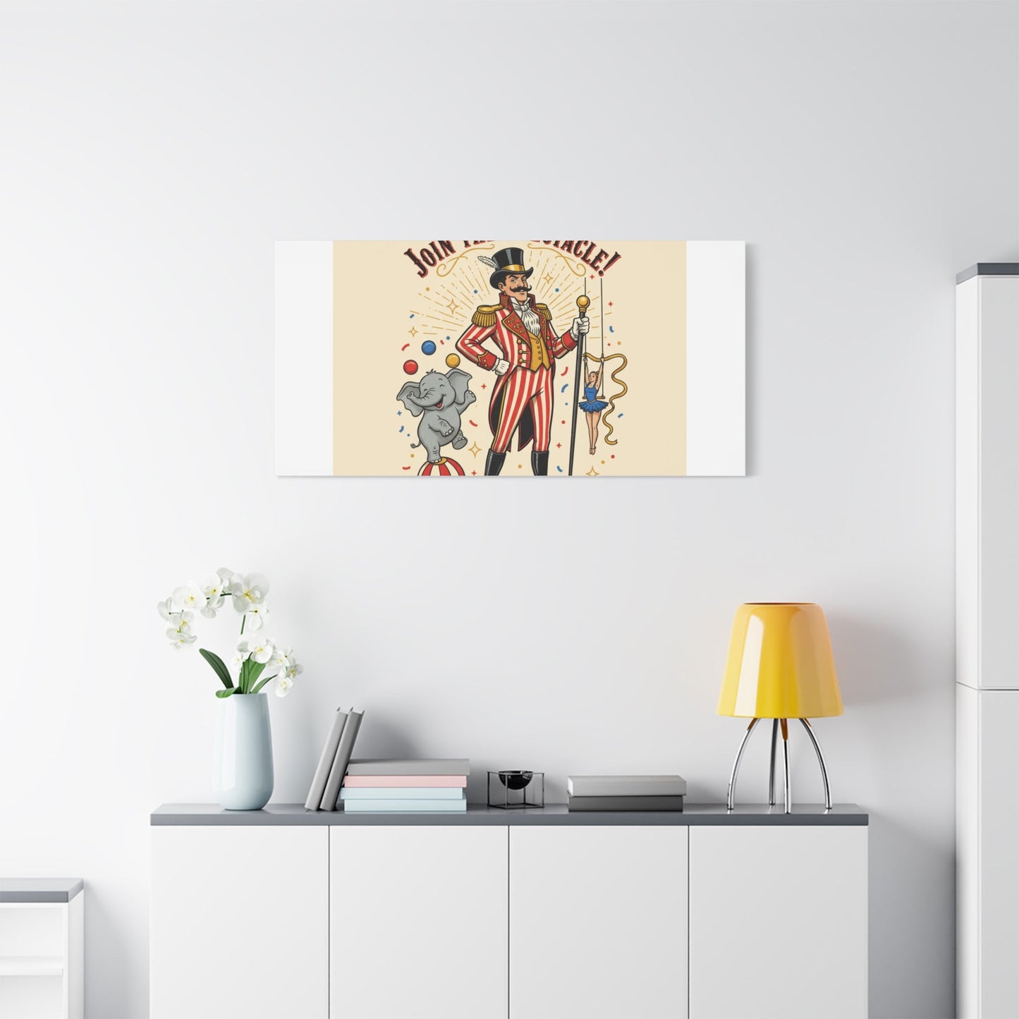 Join the Spectacle Circus Art Print | Matte Canvas, Stretched, Vintage Carnival Design