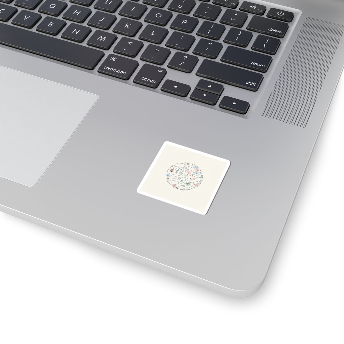 Hand-Drawn Doodle Circle Sticker | Minimal Line Sketch, Pastel Accents