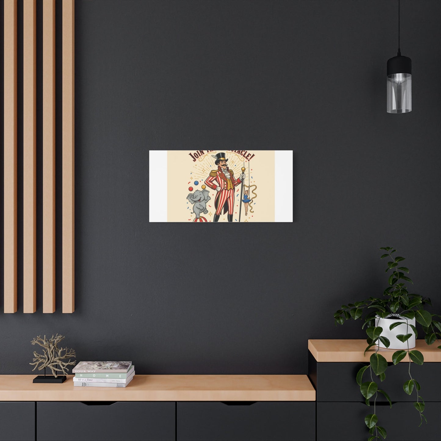 Join the Spectacle Circus Art Print | Matte Canvas, Stretched, Vintage Carnival Design