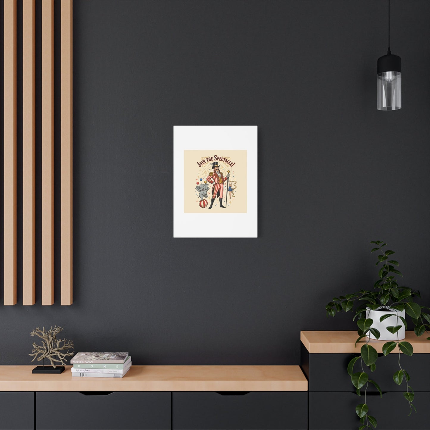 Join the Spectacle Circus Art Print | Matte Canvas, Stretched, Vintage Carnival Design
