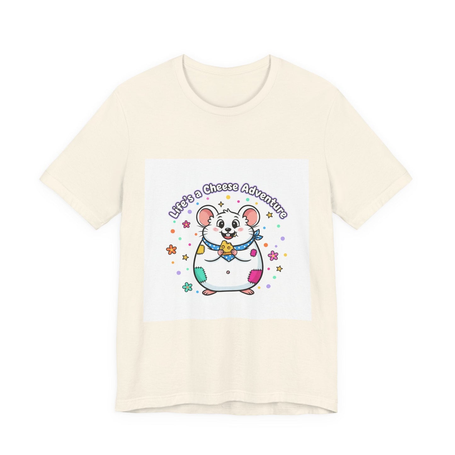 Cheese Adventure Mouse Tee | Rodent-core, quirky animal design