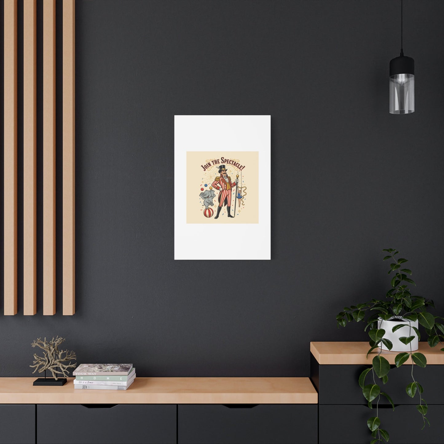 Join the Spectacle Circus Art Print | Matte Canvas, Stretched, Vintage Carnival Design