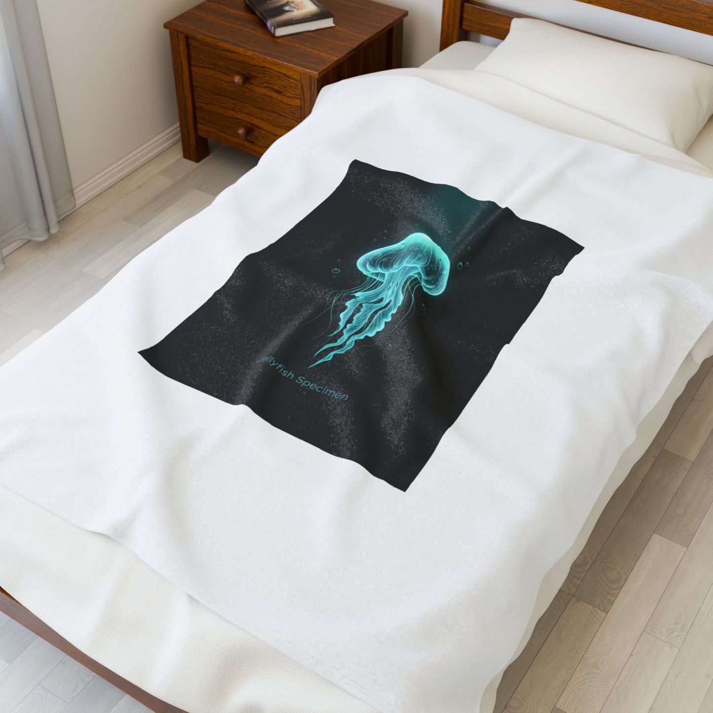 Bioluminescent Jellyfish Blanket | Neon Deep Sea Aesthetic