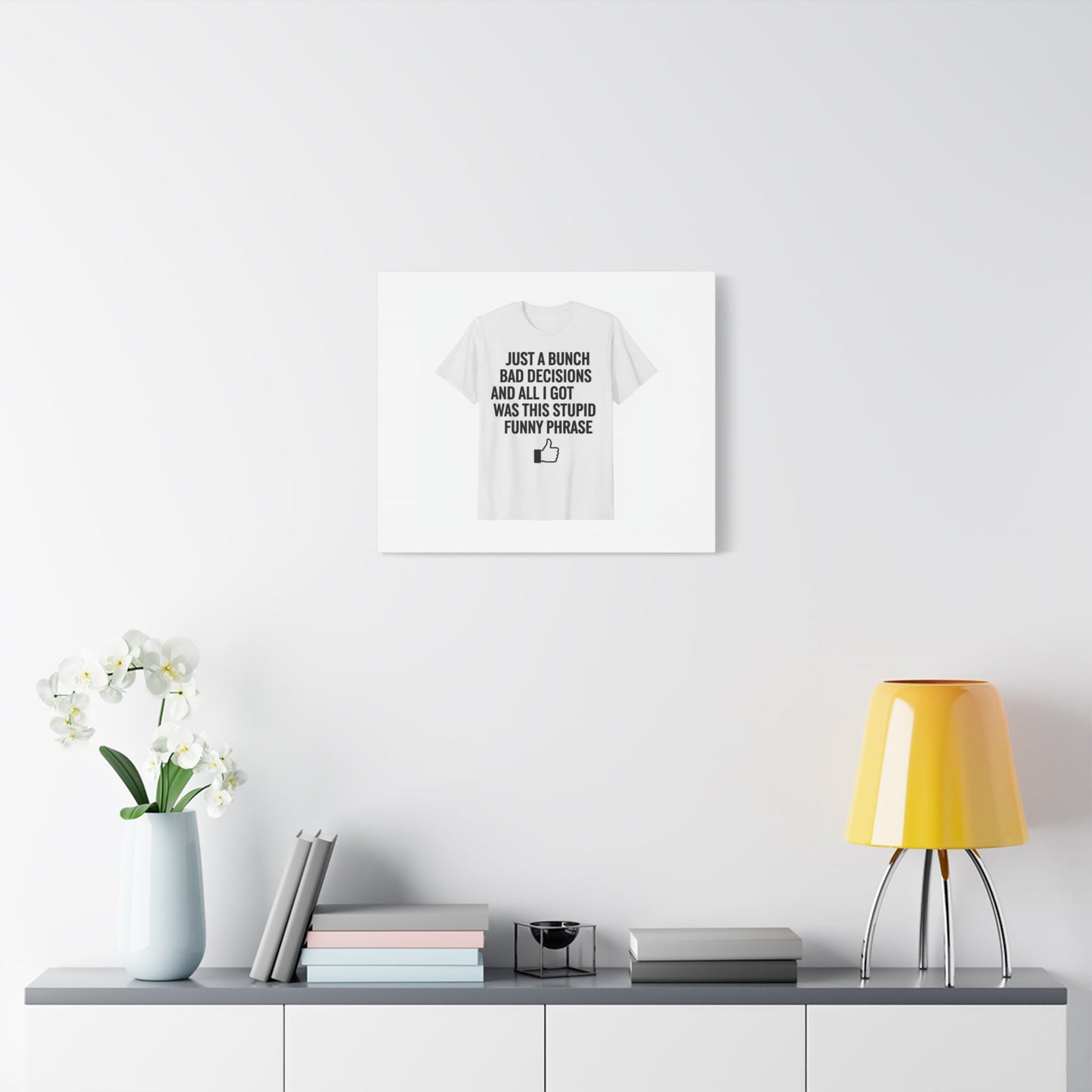 self-deprecating quote Canvas | sarcastic introvert wall art, anxiety humor