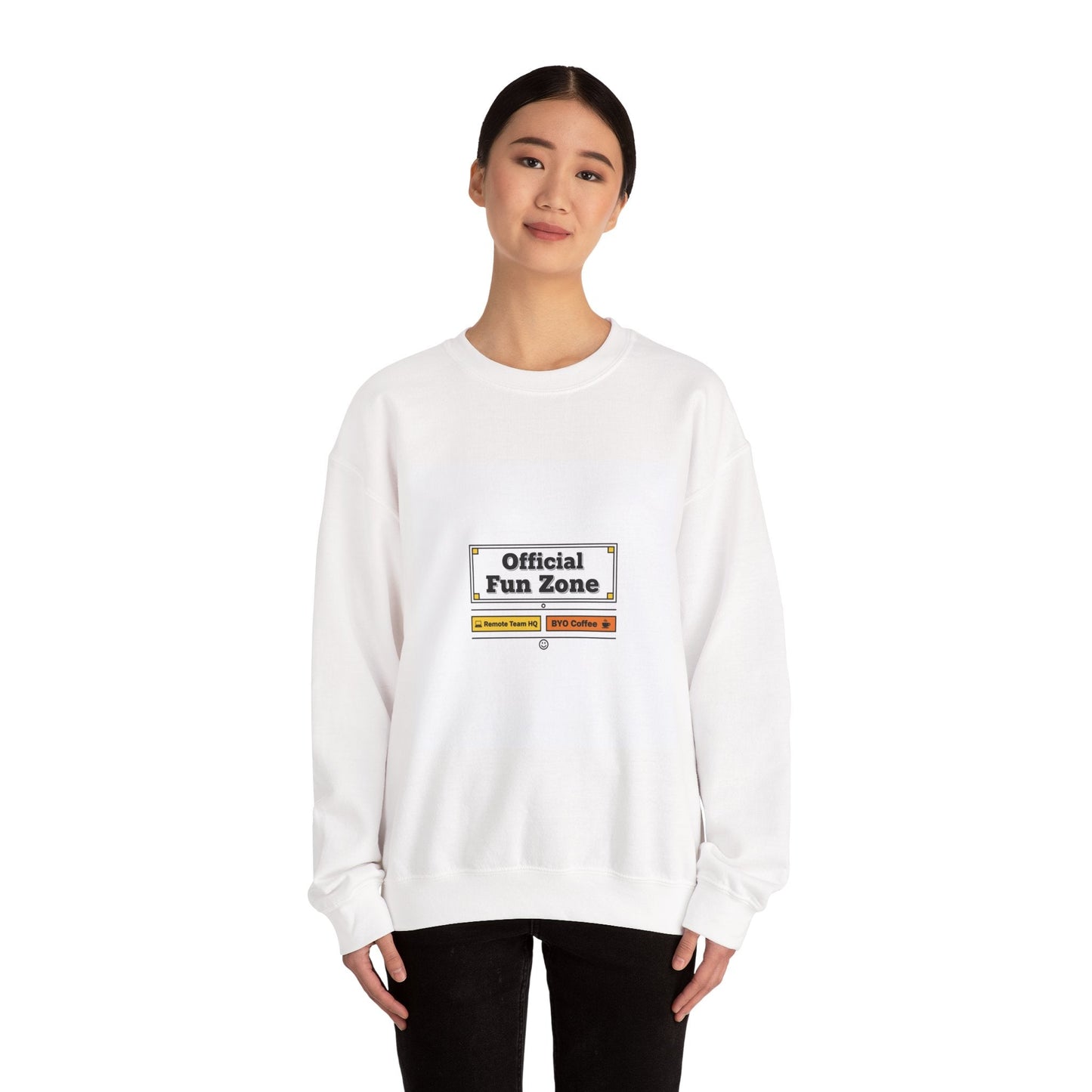 Official Fun Zone Sweatshirt | Office Sign Parody, Workplace Humor