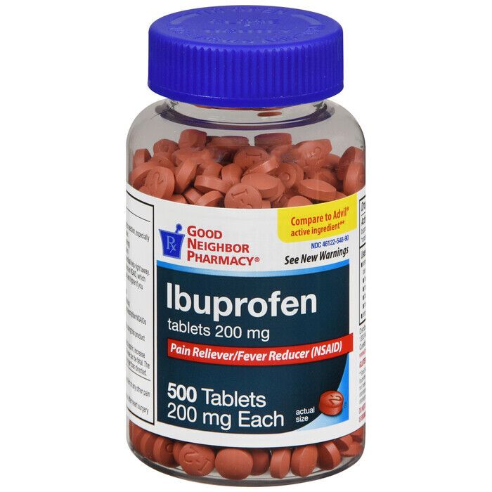 Gnp Ibuprofen 200mg Clear Bottle Tab 500ct