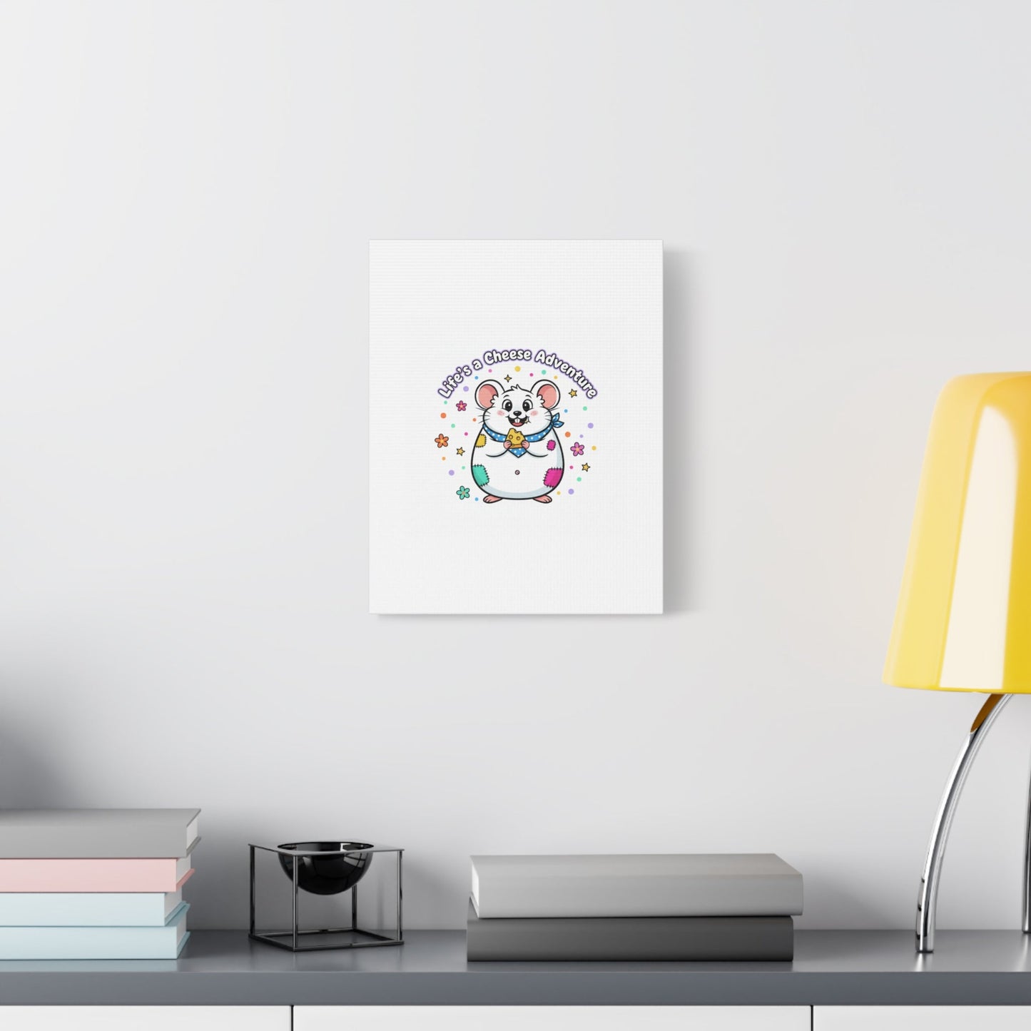Life's a Cheese Adventure Canvas | Rodent-Core rat art print