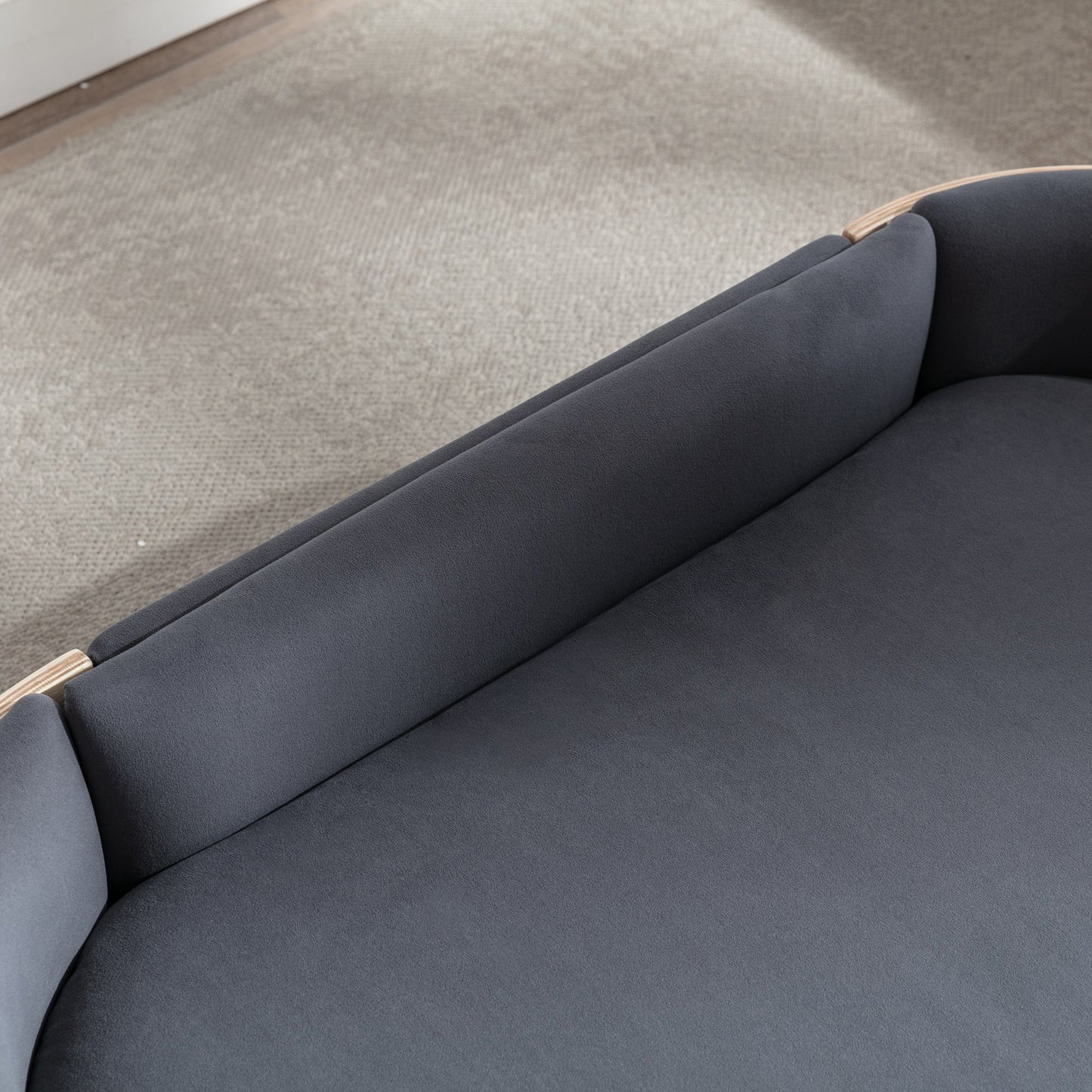 Scandinavian Style Elevated Dog Bed Pet Sofa with Solid Wood Legs and