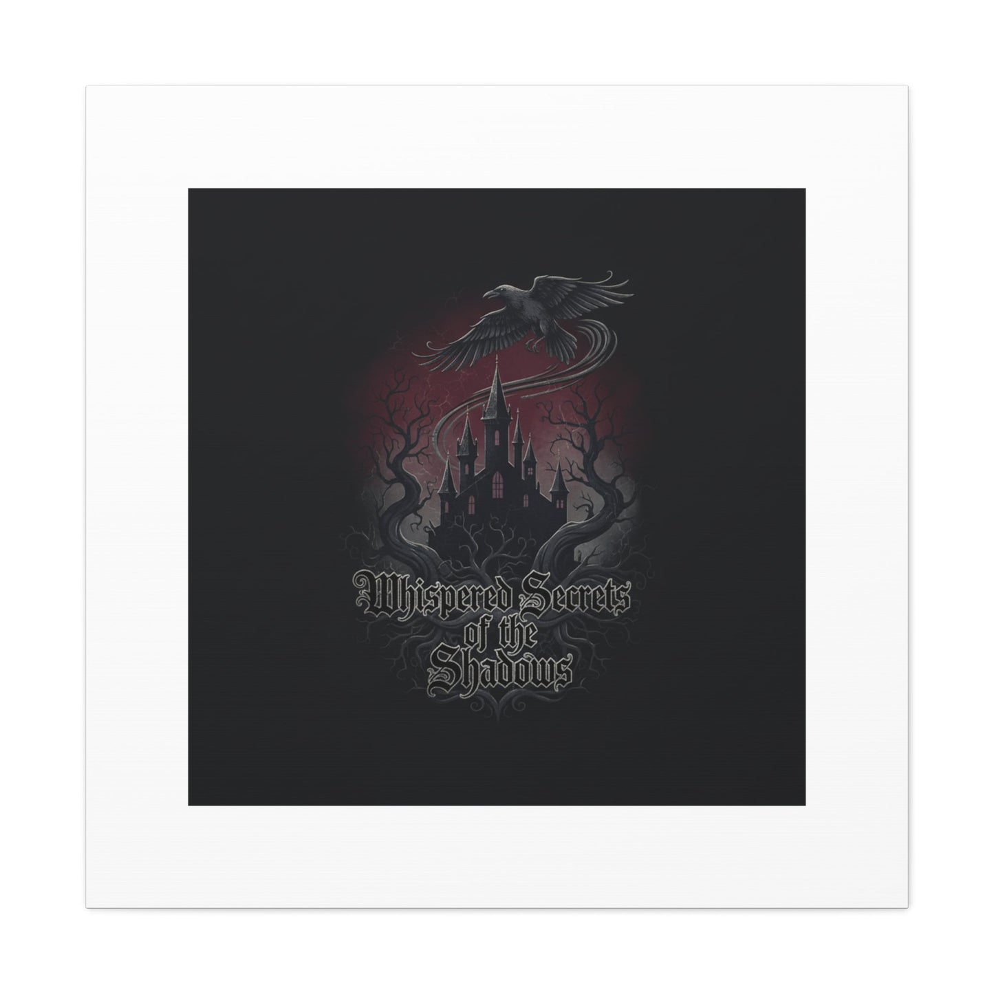 Whispered Secrets of the Shadows Castle Wall Art, Matte Canvas | Gothic Medieval Decor