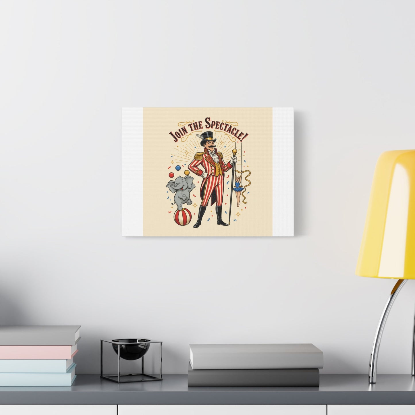 Join the Spectacle Circus Art Print | Matte Canvas, Stretched, Vintage Carnival Design