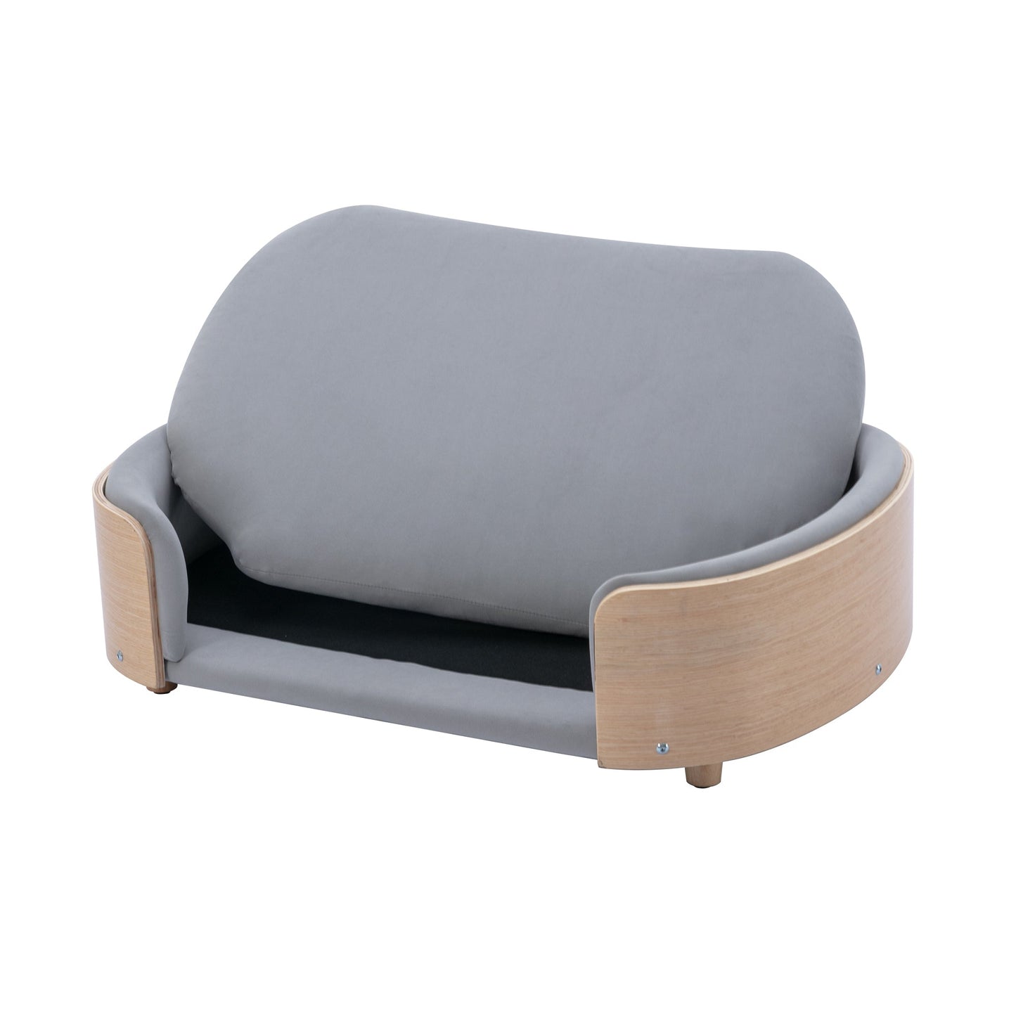 Scandinavian Style Elevated Dog Bed Pet Sofa with Solid Wood Legs and