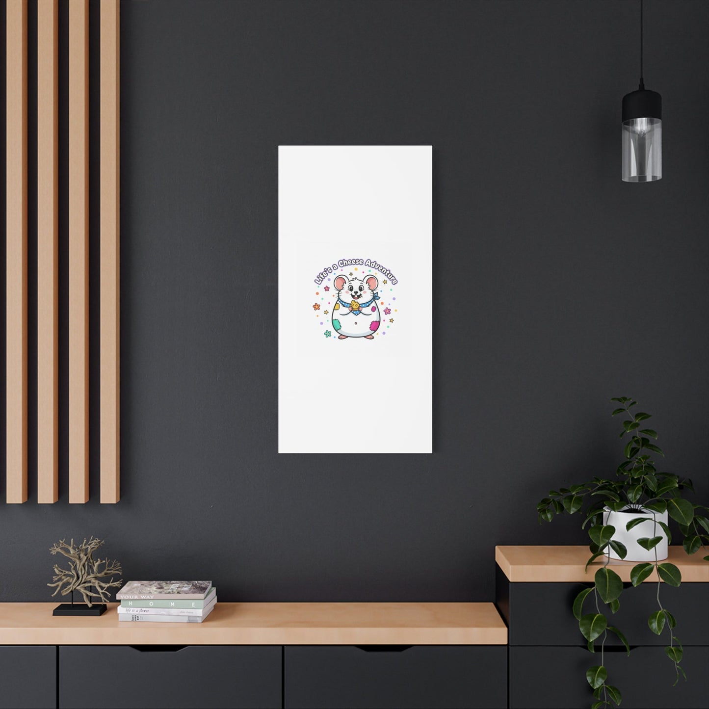 Life's a Cheese Adventure Canvas | Rodent-Core rat art print