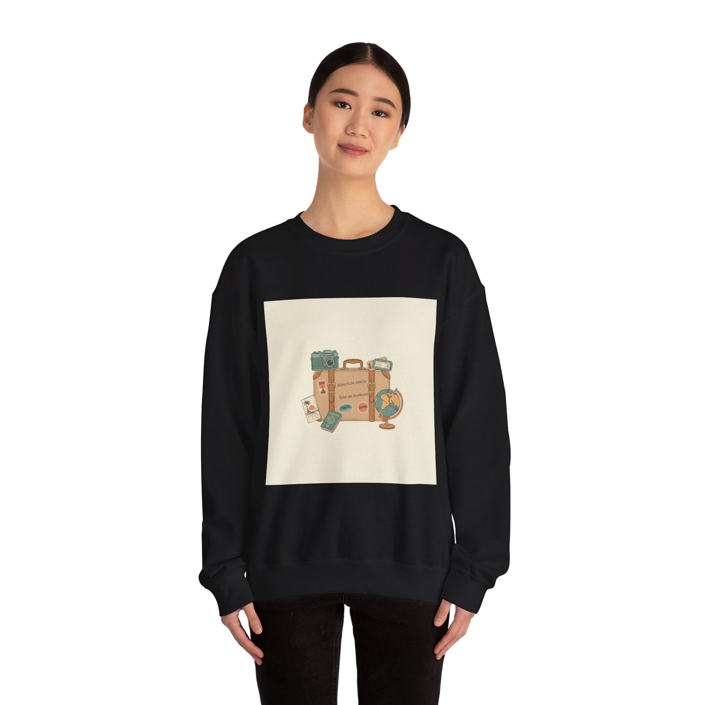Vintage Travel Postcard Sweatshirt | travel stamps, wanderlust design