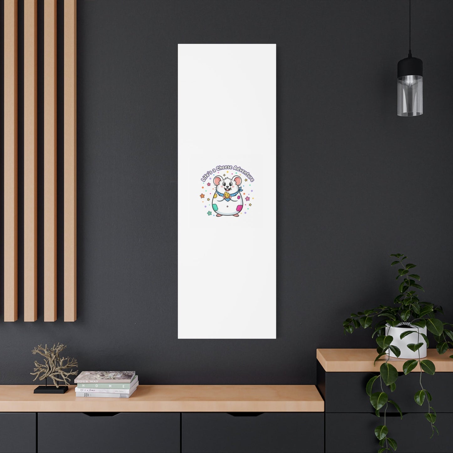Life's a Cheese Adventure Canvas | Rodent-Core rat art print