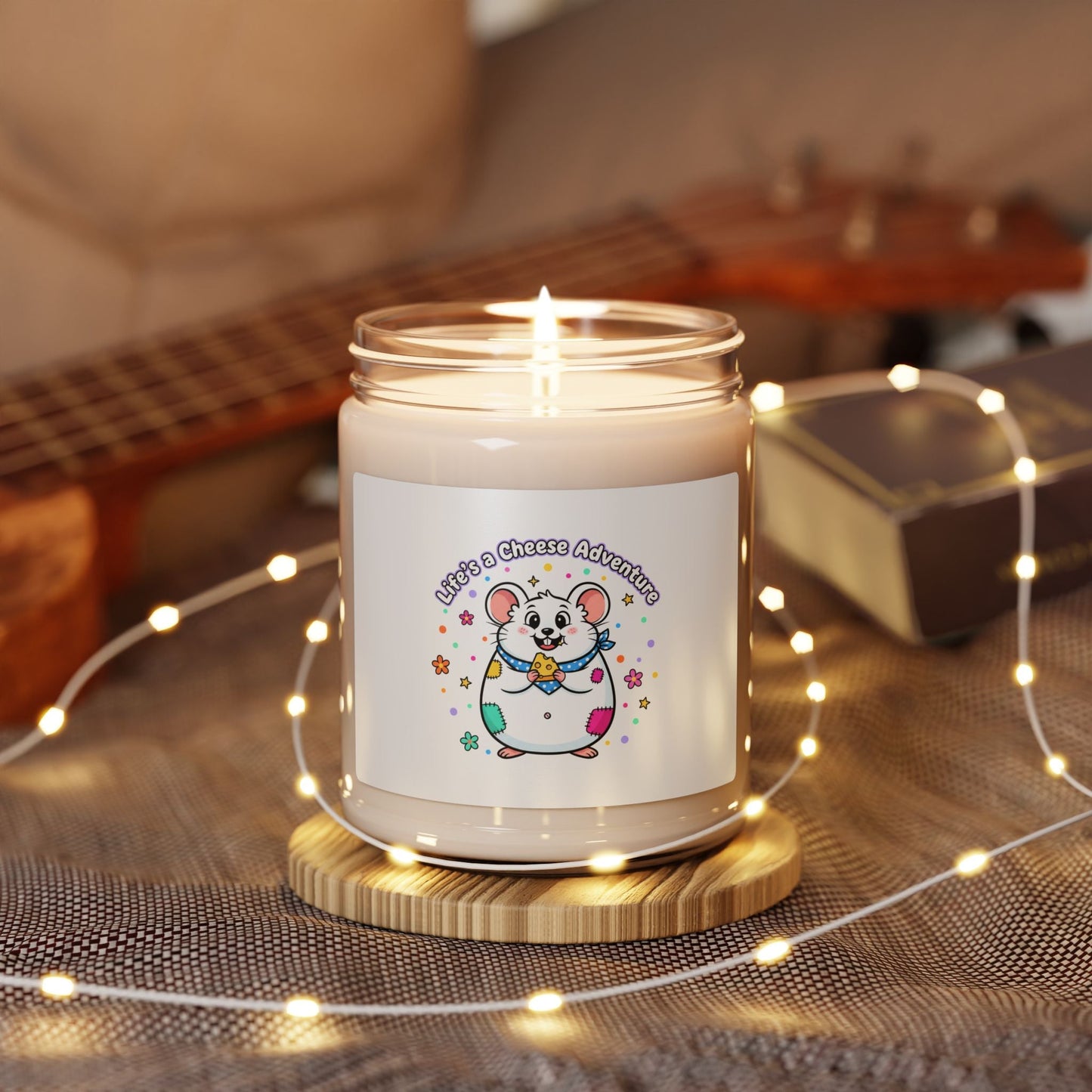 Cute Cheese Mouse Candle | Scented Soy Candle, Rodent-Core, Quirky Animal