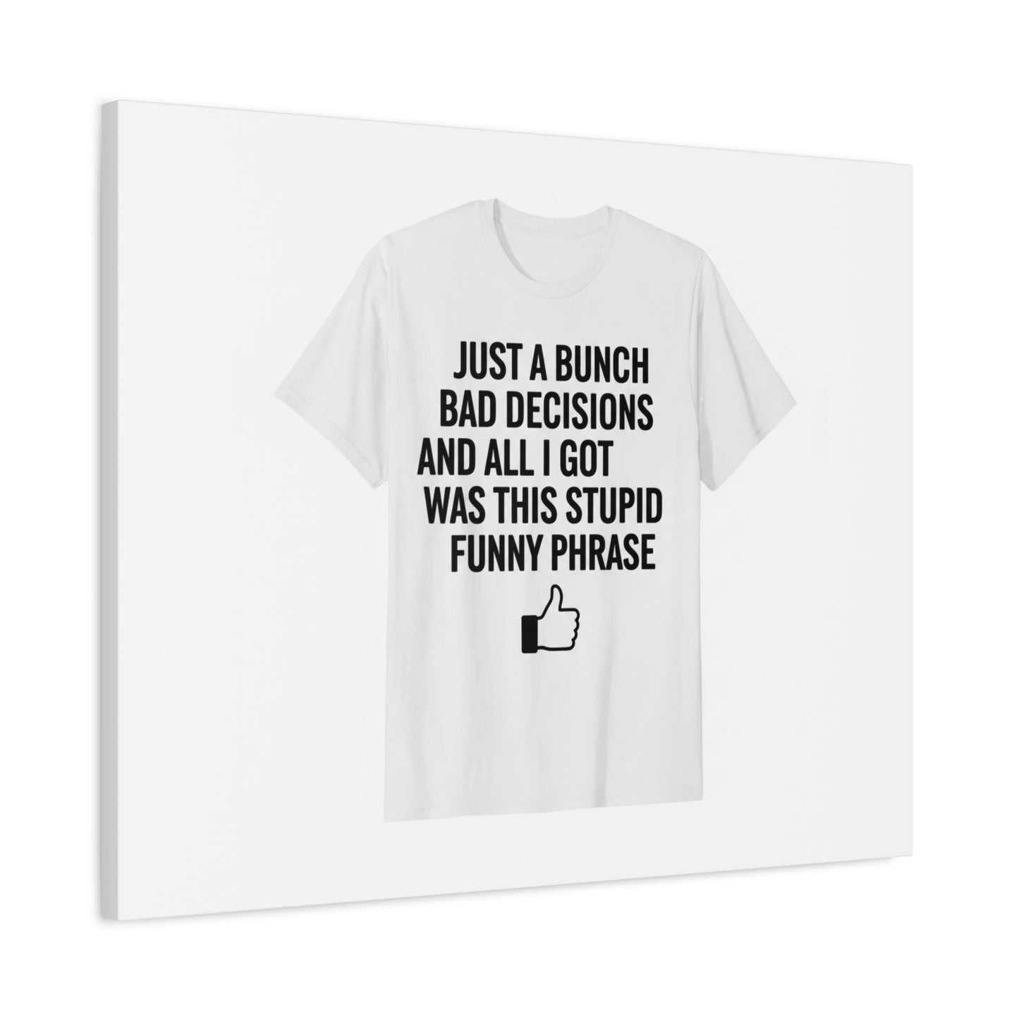 self-deprecating quote Canvas | sarcastic introvert wall art, anxiety humor