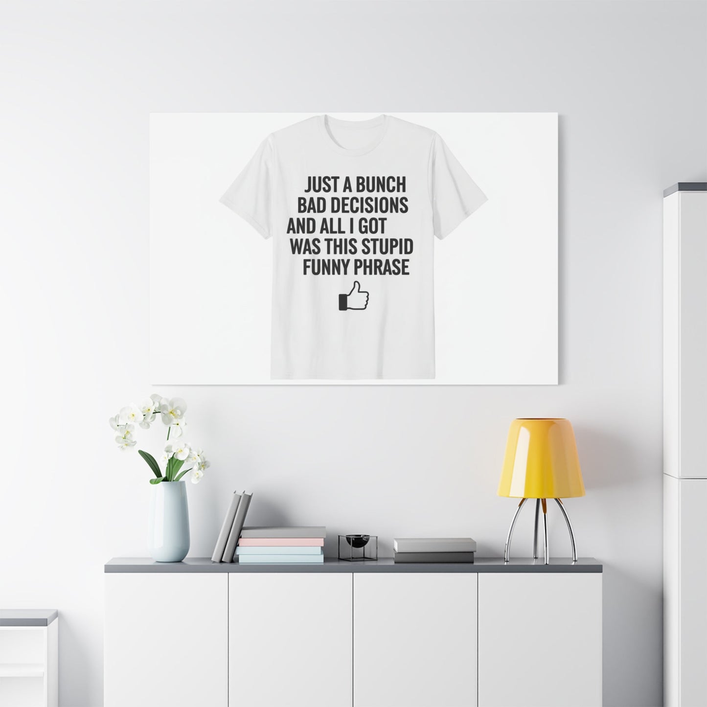 self-deprecating quote Canvas | sarcastic introvert wall art, anxiety humor
