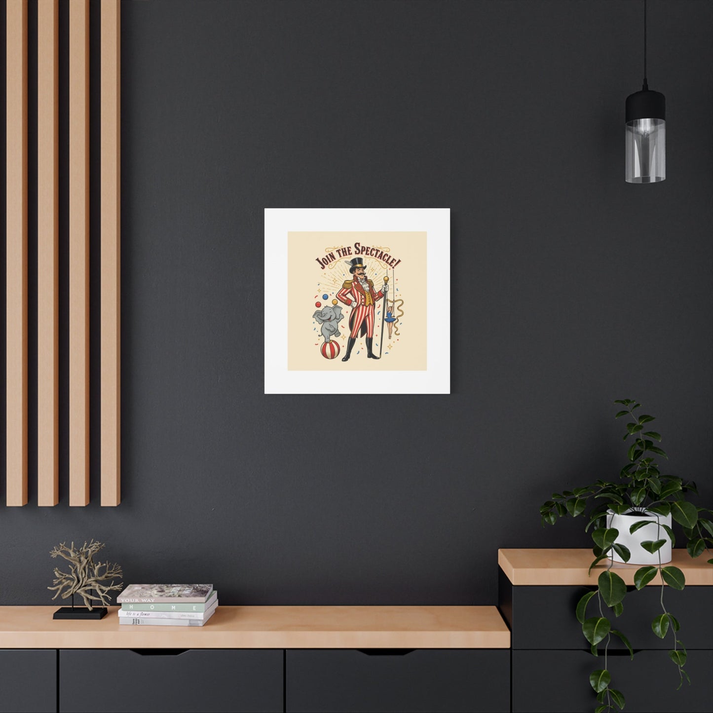Join the Spectacle Circus Art Print | Matte Canvas, Stretched, Vintage Carnival Design