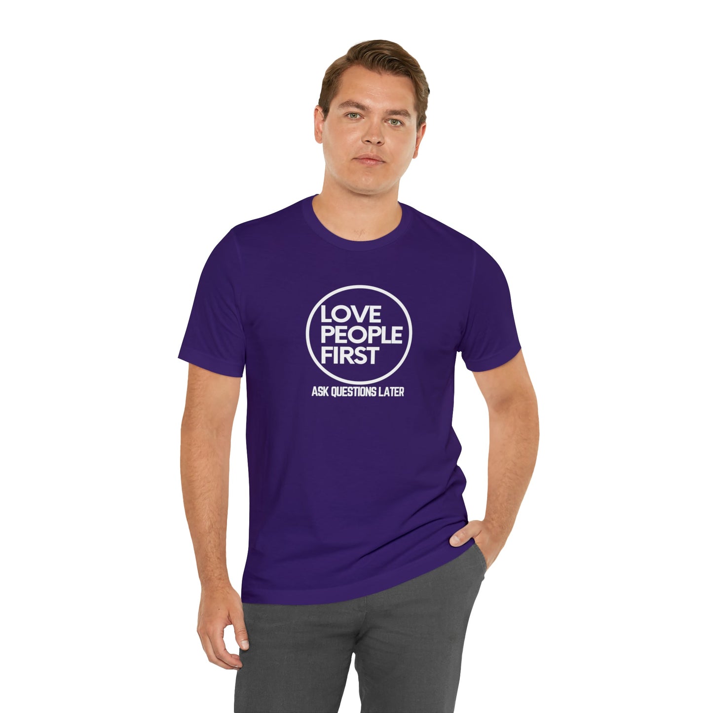 Love People First Tee (White Print)