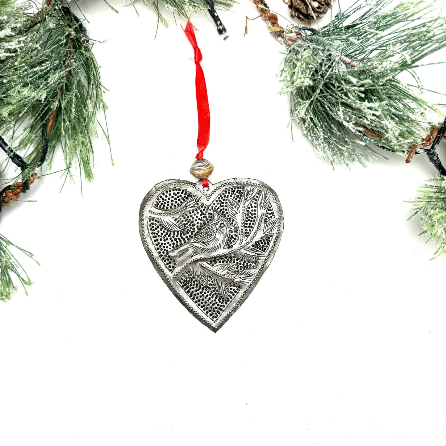 Engraved Cardinal Ornament