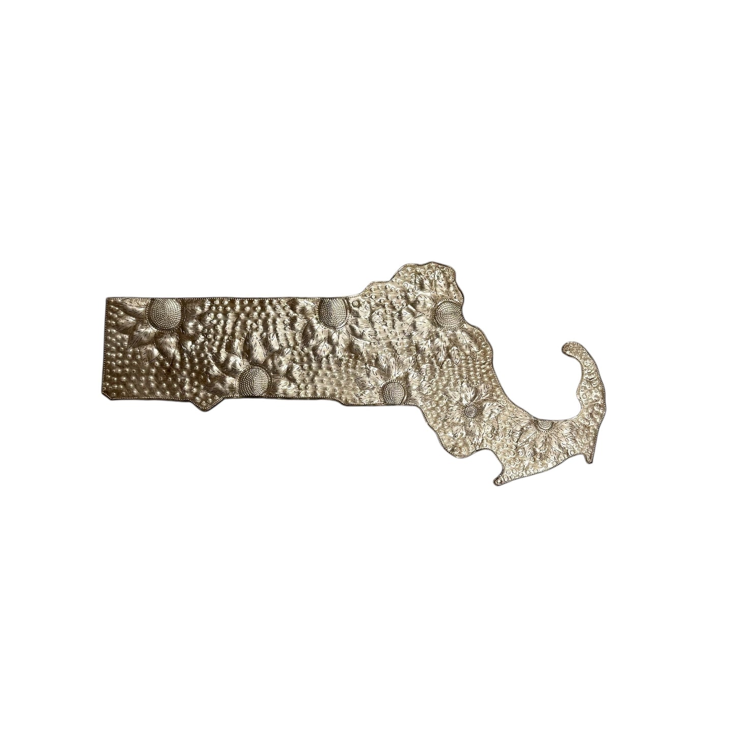 Massachusetts Floral Metal Art