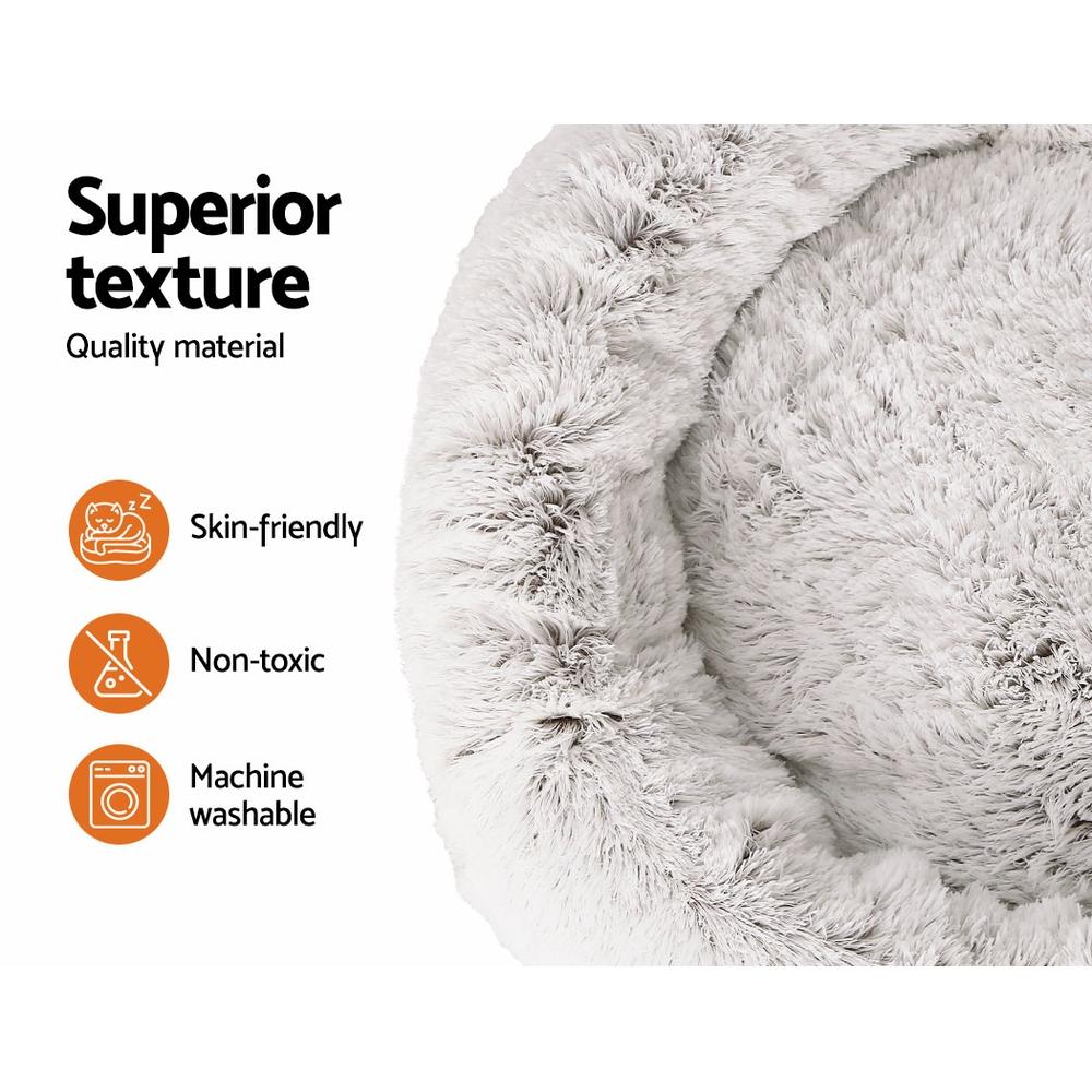 Pet Bed Dog Cat Calming Bed Extra Large 110cm White Sleeping Comfy