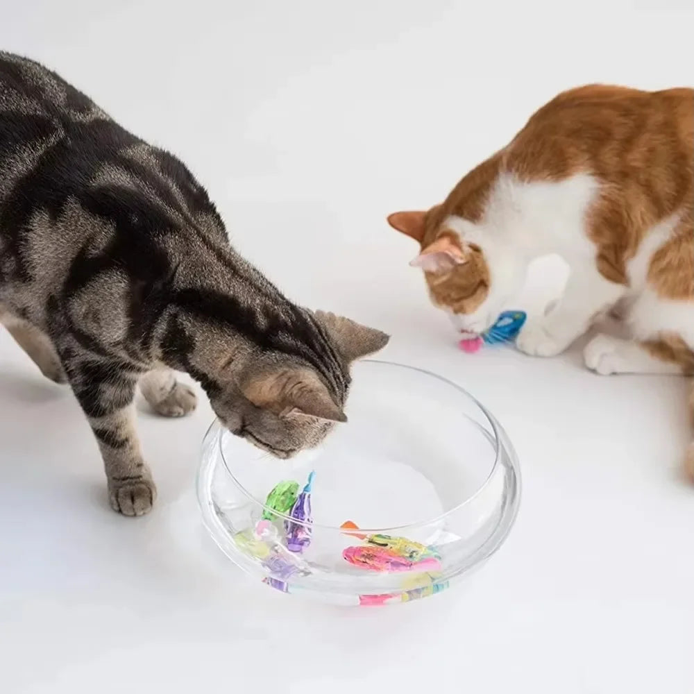 Cat Toys LED Inductive Interactive Swimming Robot Fish Toy Glowing