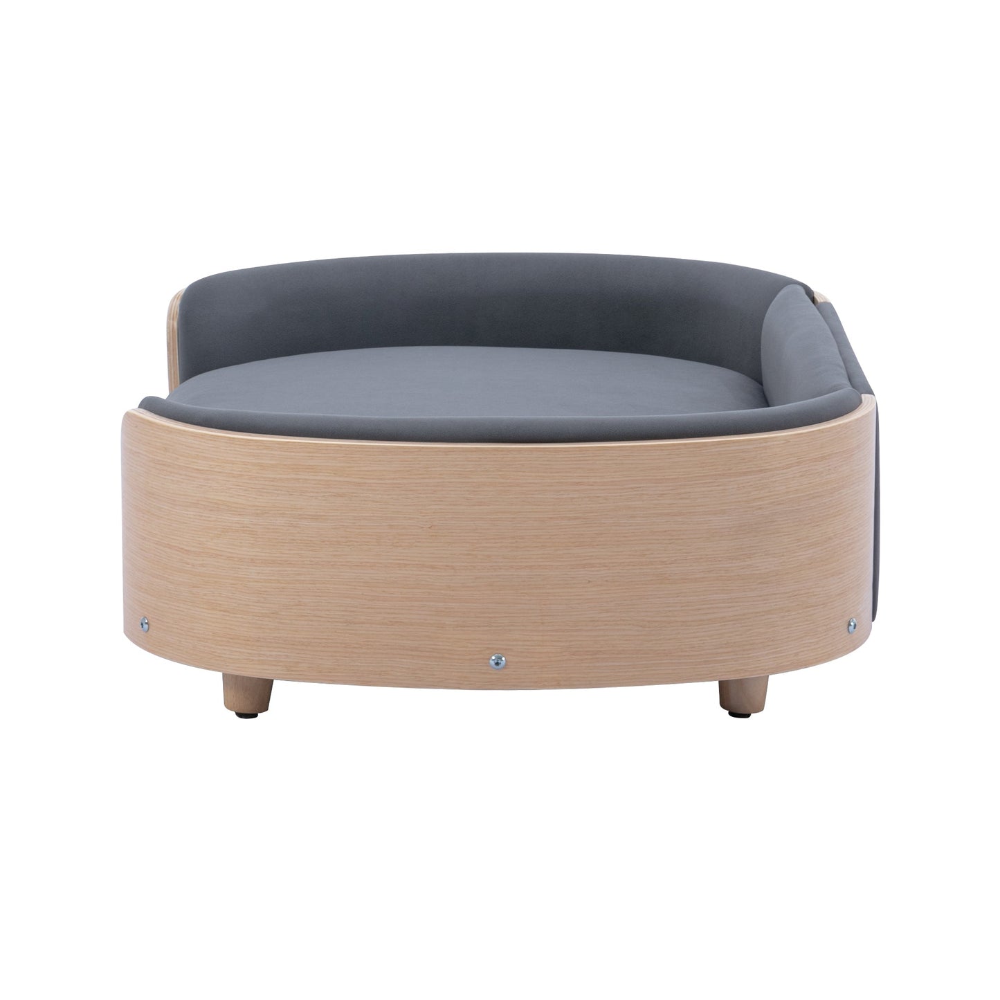 Scandinavian Style Elevated Dog Bed Pet Sofa with Solid Wood Legs and