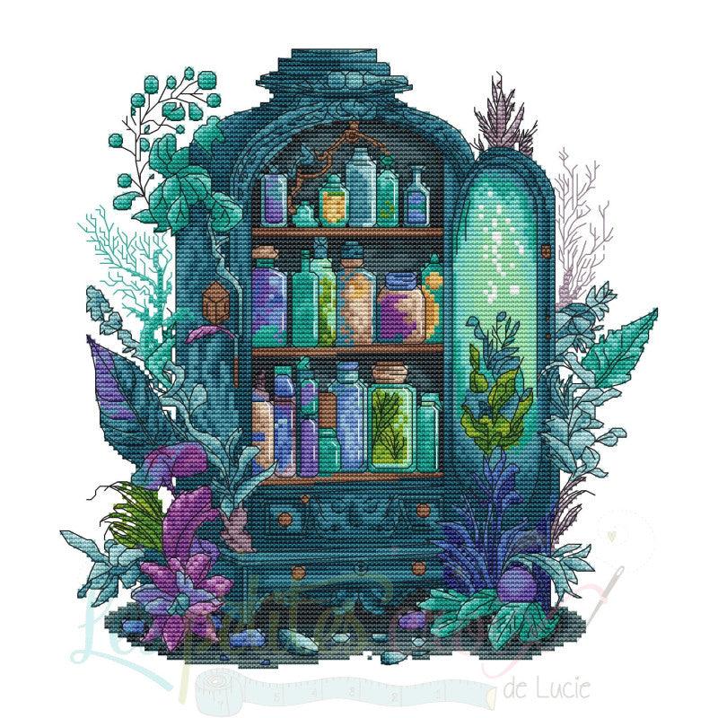 Apothecary Cabinet - PDF Cross Stitch Pattern-2