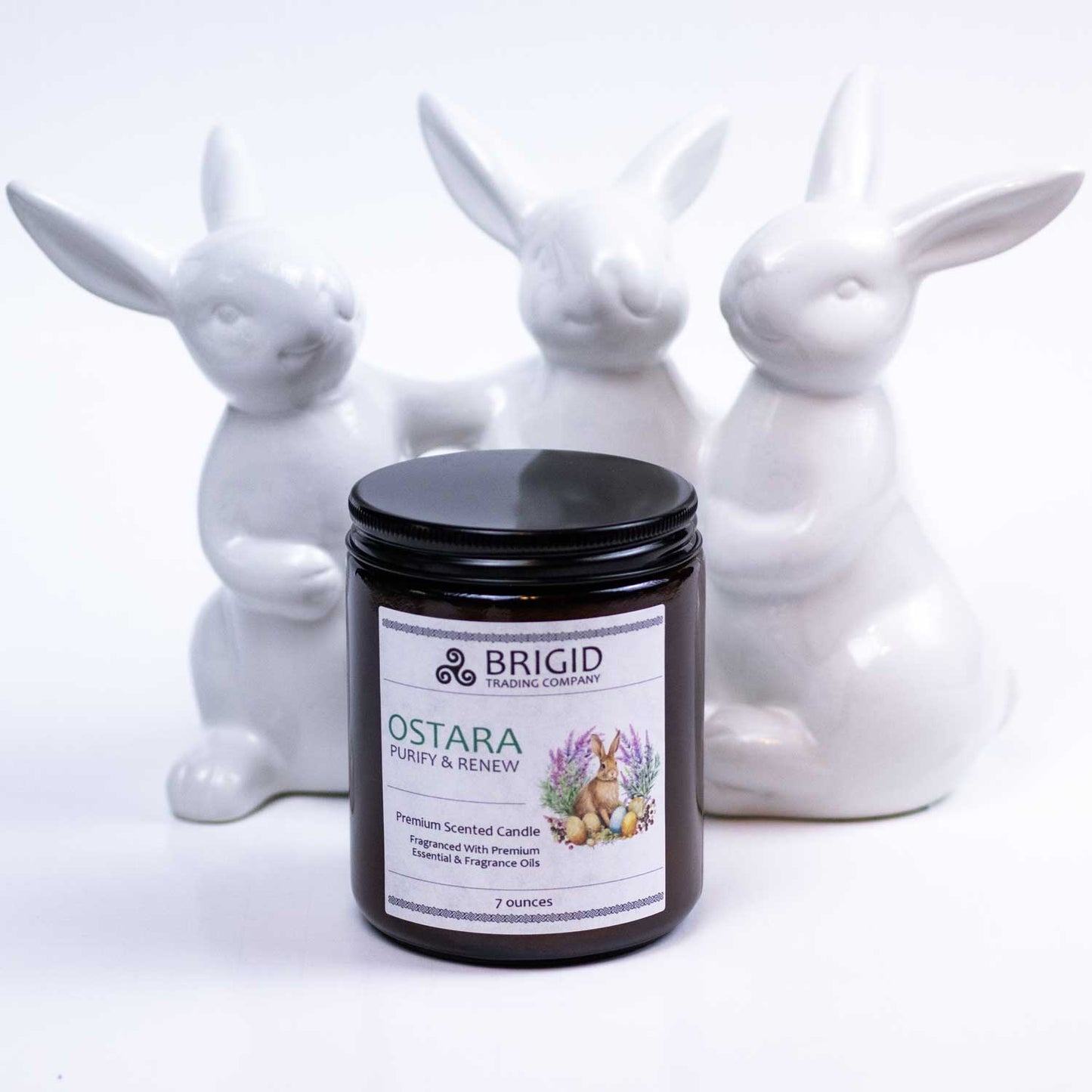 Ostara Soy Wax Candle - Heather, Rosemary, and Black Pepper