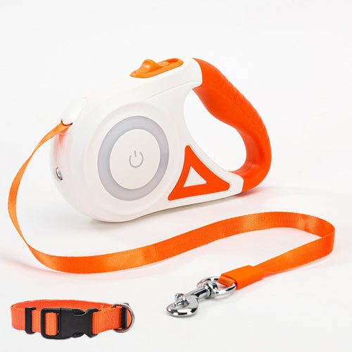 Dog Leash Retractable Leash And Dog Collar Spotlight Automatic Pet Dog
