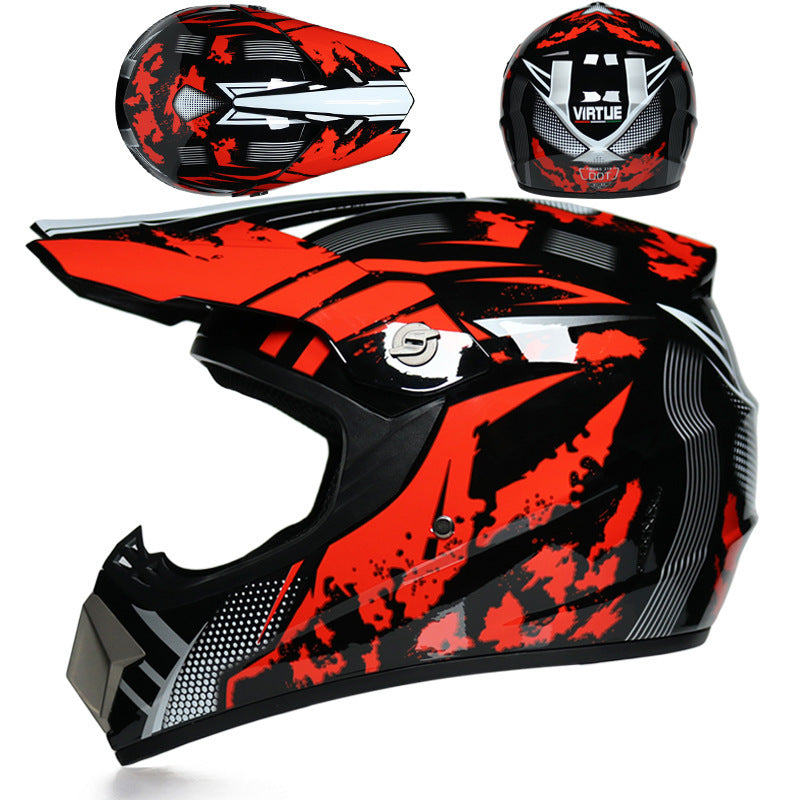 Youth Off-Road Motorcycle Helmet - [green] | Lightweight Motocross Full Face Shield for Dirt Bike & ATV