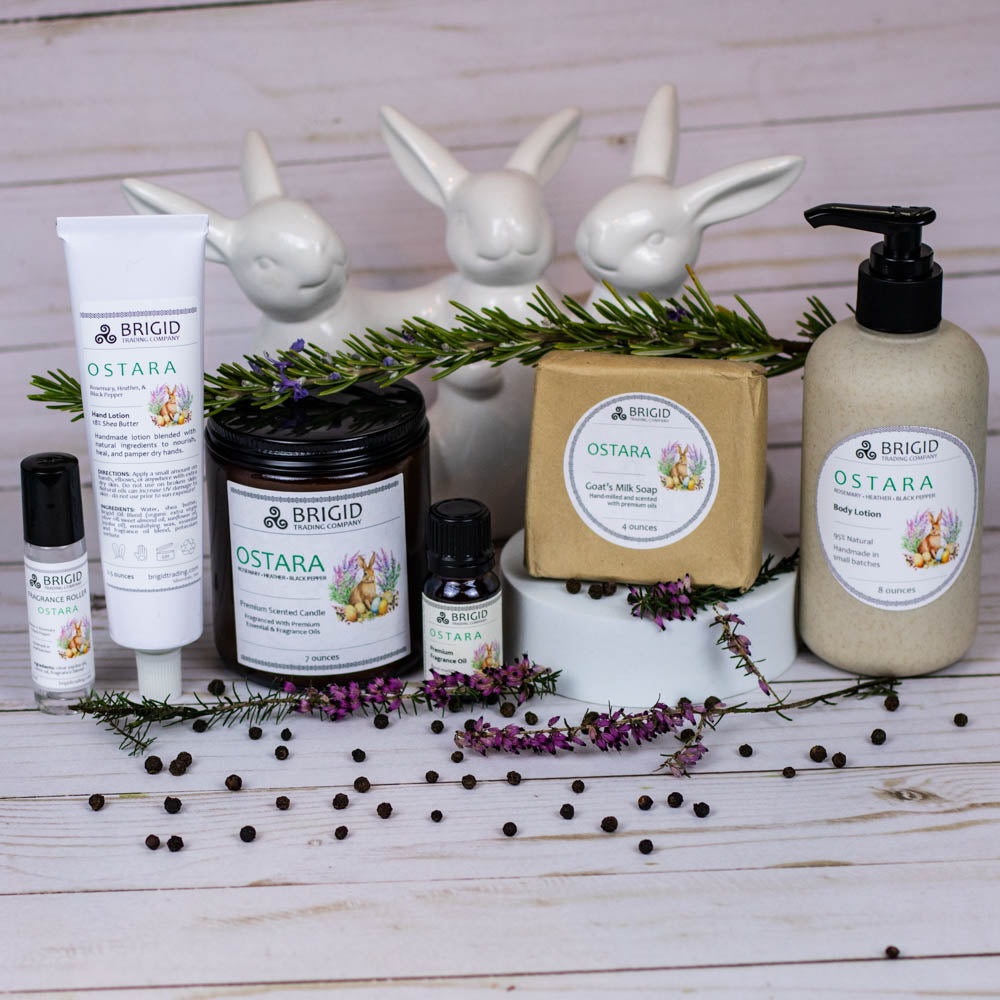 Ostara Soy Wax Candle - Heather, Rosemary, and Black Pepper
